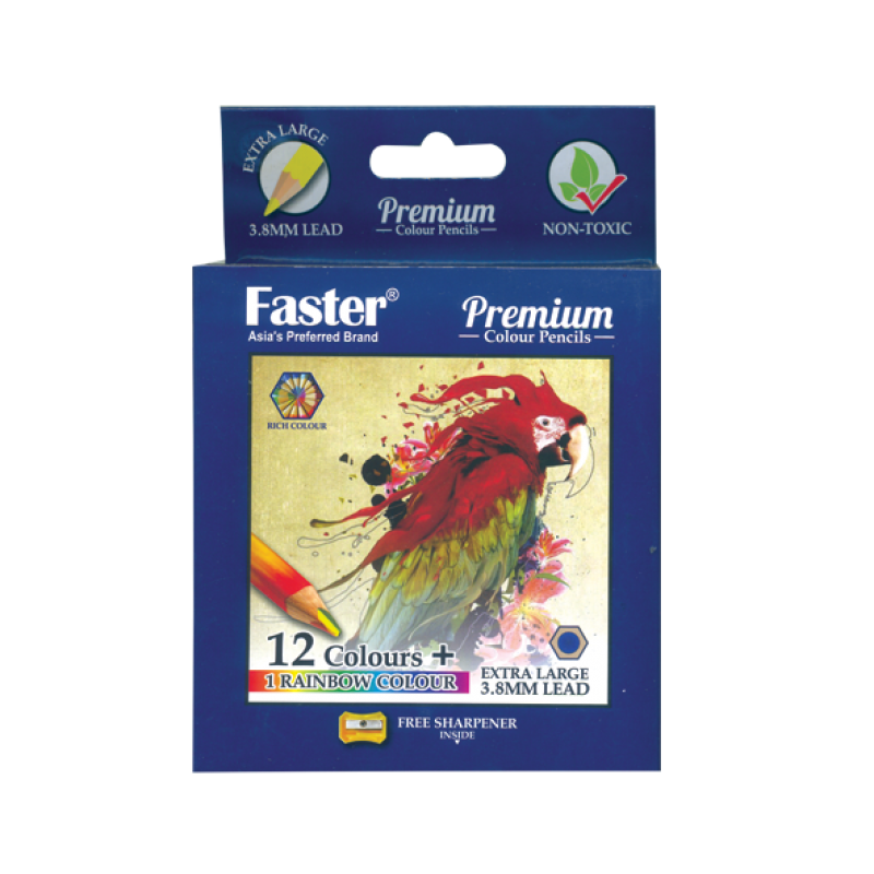 Faster 12 Premium Colour Pencils